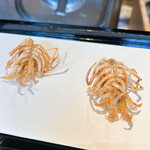 天ぷら 福たろう - 車海老アタマの食べ比べ