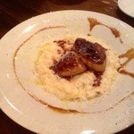 ア ミオ アージョ - 筍のリゾット、フランス産フォアグラ乗せマルサラ風味1800円