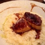 ア ミオ アージョ - 筍のリゾット、フランス産フォアグラ乗せマルサラ風味1800円