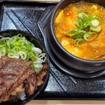 Mashisso - カルビ丼ミニと海鮮ズンドゥブ