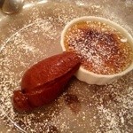 ア ミオ アージョ - ピスタチオのクリームブリュレと濃厚なチョコレートソルベ720円