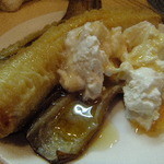 鳥ひで - 焼きバナナとチーズ