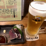 江戸天ぷら屋台 十六文 - ビールは一番搾り