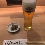 Soba Chaya Hanagen Honzenan - セット生ビール