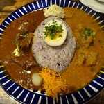 リトルネストカフェ - ２種合いがけカレー