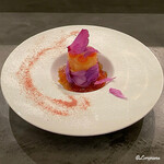 カーサ・デル・チーボ - 白桃とソルダムのズッパイングレーゼ紅茶のジュレ添え