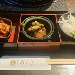 Sumibiyakiniku Akari - キムチ・サラダ・小鉢