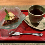 野乃庵 - 昼膳(¥3,850) デザート：無花果のタルト、穀物珈琲