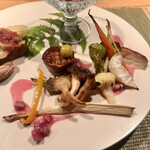 野乃庵 - 昼膳(¥3,850) 安曇野の旬菜プレート：安曇野の野菜ステーキ