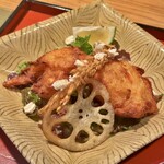 野乃庵 - 昼膳(¥3,850) 主菜：重ね煮長芋のふわふわ揚げ