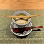 野乃庵 - 昼膳(¥3,850) 小吸物椀：重ね煮かぼちゃのヴェルーテ 春巻きチーズステック