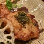 野乃庵 - 昼膳(¥3,850) 主菜：重ね煮長芋のふわふわ揚げ・七味