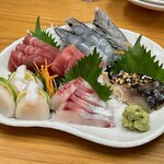 四ツ木製麺所 - ご主人おまかせ刺し盛り