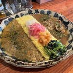 お出汁とスパイス マルエス・エレクトロニカレー - 二種あいがけ（1200円）