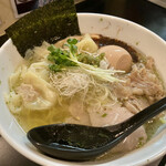 麺や勝治 - 青唐辛痛麺（大辛）+味玉+ワンタン ¥850+クーポン+200