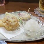 桶家乃隠居 - おまかせ天ぷら５品の４品まで
