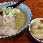 灼味噌らーめん 八堂八 - 味玉味噌 1000円、おまかせ飯 600円