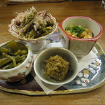 巽蕎麦 志ま平 - 「最初の4品」：春らしい味わい