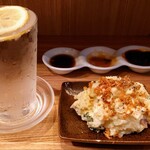 Doubutsuendoori Motsu Nikuten - ポテトサラダ300円、ちゅうはい300円
                        ホッピーも同グラスで1杯(三冷)スタイル
                        ＊ソト・ナカSETではないので注意