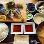 松輪 - 松輪サバ炙り刺身定食+あら汁 3,465円