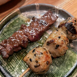 きんぼし - きんぼし焼き（コース内）評価＝◎、つくね（コース内）評価＝○