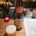 居酒屋 ヨーテル - 生ビールはないので瓶ビール（クラシックラガー600円）でスタート。