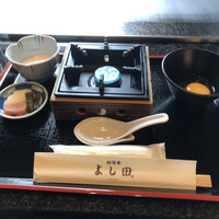 松阪牛 よし田 - すき焼き御膳　鍋セット前
