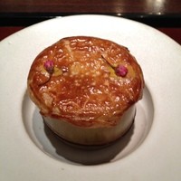 燈々庵 - ①先付け 竹筒 桜花焼き 筍 新ジャガ アスパラ 木の芽味噌