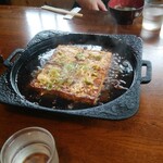 Kunihachi Shokudou - 鉄板焼き豆腐定食　ご飯と味噌汁の写真無しです