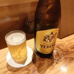 鮨たけ - エビスビール