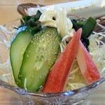 うなぎ金箱 - サラダは家庭的にマヨネーズが