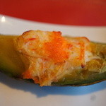 山田屋旅館 - リズムの3品（温菜）。アボガドの蟹グラタン。