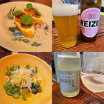 アンコム - ひと口バインミー、パパイヤサラダ×七本槍のお店オリジナルスパークリング