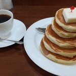 ミモザ - ビッグホットケーキ、ブレンドコーヒー