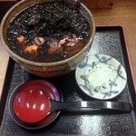 四季の味処 ふみ佶 - 蛸の桜煮と磯のりのそば　