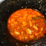 新潟 三宝亭 東京ラボ - 全とろ麻婆麺 1000円、麺を食べ終えるとドロドロだった麻婆豆腐がサラサラのスープに