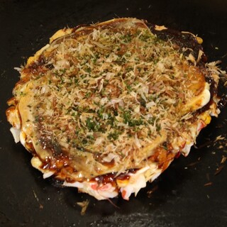 If you're hungry, try `` Okonomiyaki''!