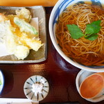 竹の子 - 海老と野菜の天ぷらそば