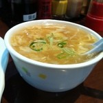 金明飯店 - 定食のスープ