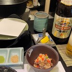 味ごよみ　すずき - 小鉢とビール