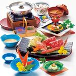 [Recommended Japanese meal] Small pot set with three kinds of shabu meat