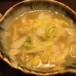縁満 - 鶏しゃぶ(スープ)