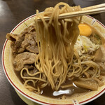 徳島ラーメン 大孫 - 肉入（麺リフト）
