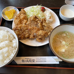 館の丸食堂 - 唐揚げ定食(マヨレモン)