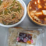 鼎豐源 - テイクアウトで青椒肉絲丼と麻婆豆腐丼　焼き餃子