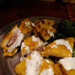 立飲・ビストロシン サンテ - レンコン・鹿ミンチ包み揚げ