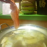 小料理 石蕗 - 卵につけていただきます