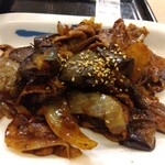 松屋 - 豚肉と茄子の辛味噌炒めセット