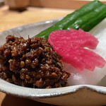 焼き鳥 とりら - 鶏そぼろ味噌野菜スティック