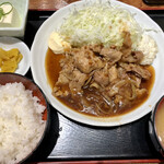 鍛冶屋 文蔵 - 生姜焼き定食＠９００